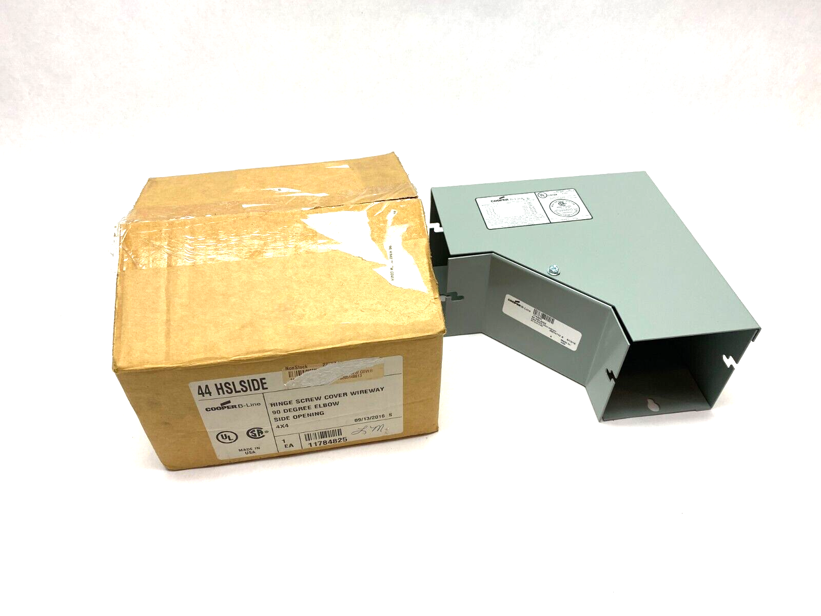 Cooper B-Line 44HSLSIDE Wireway Elbow Hinge Screw Cover 90-Degree Side Opening - Maverick Industrial Sales