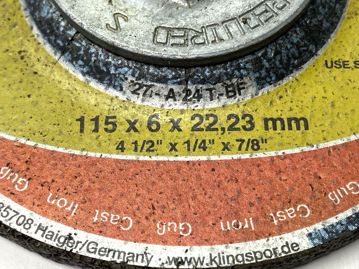 Kroneflex 231250 Grinding Wheel A 24 TX Special 115x6x22.23mm 13300 1/min 80 m/s - Maverick Industrial Sales