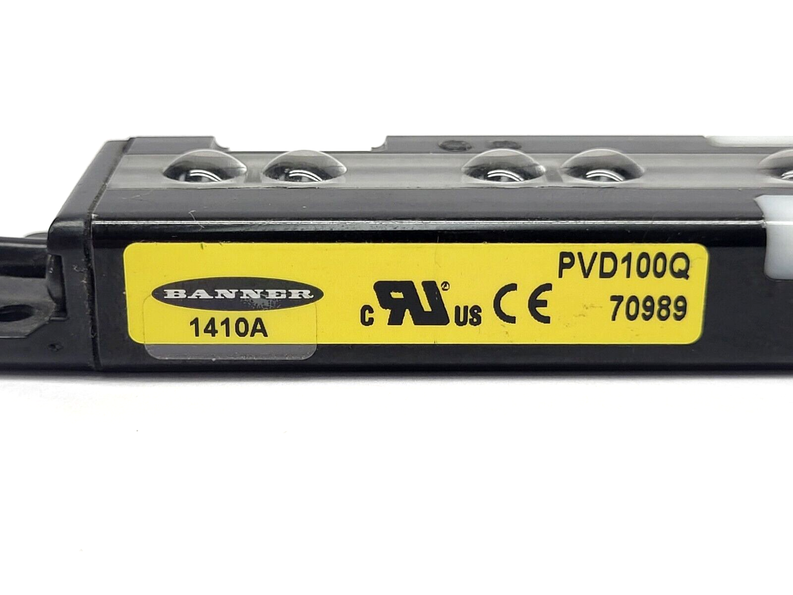 PVD100Q | Banner Single Piece Part Verification Sensor 100mm 4-Ch 2m Range 70989 - Used - Maverick Industrial Sales