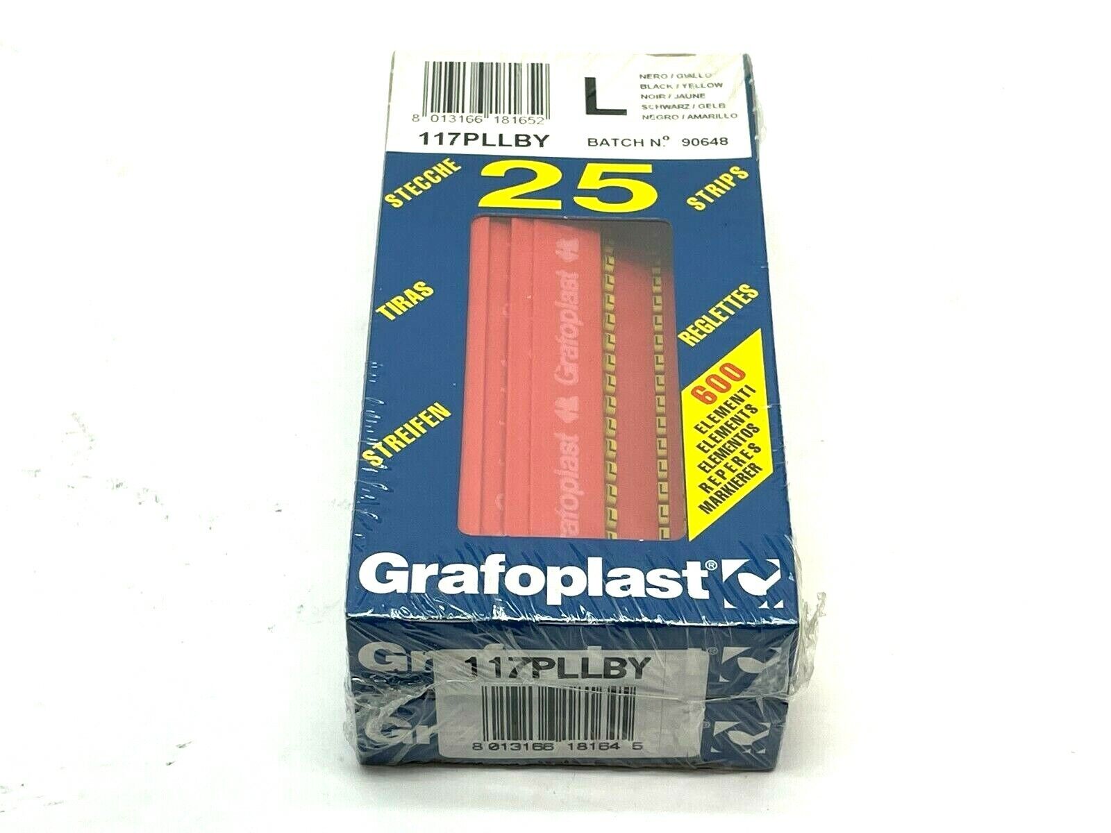 Grafoplast 117PLLBY Wiremarker Strips LOT OF 50 - Maverick Industrial Sales