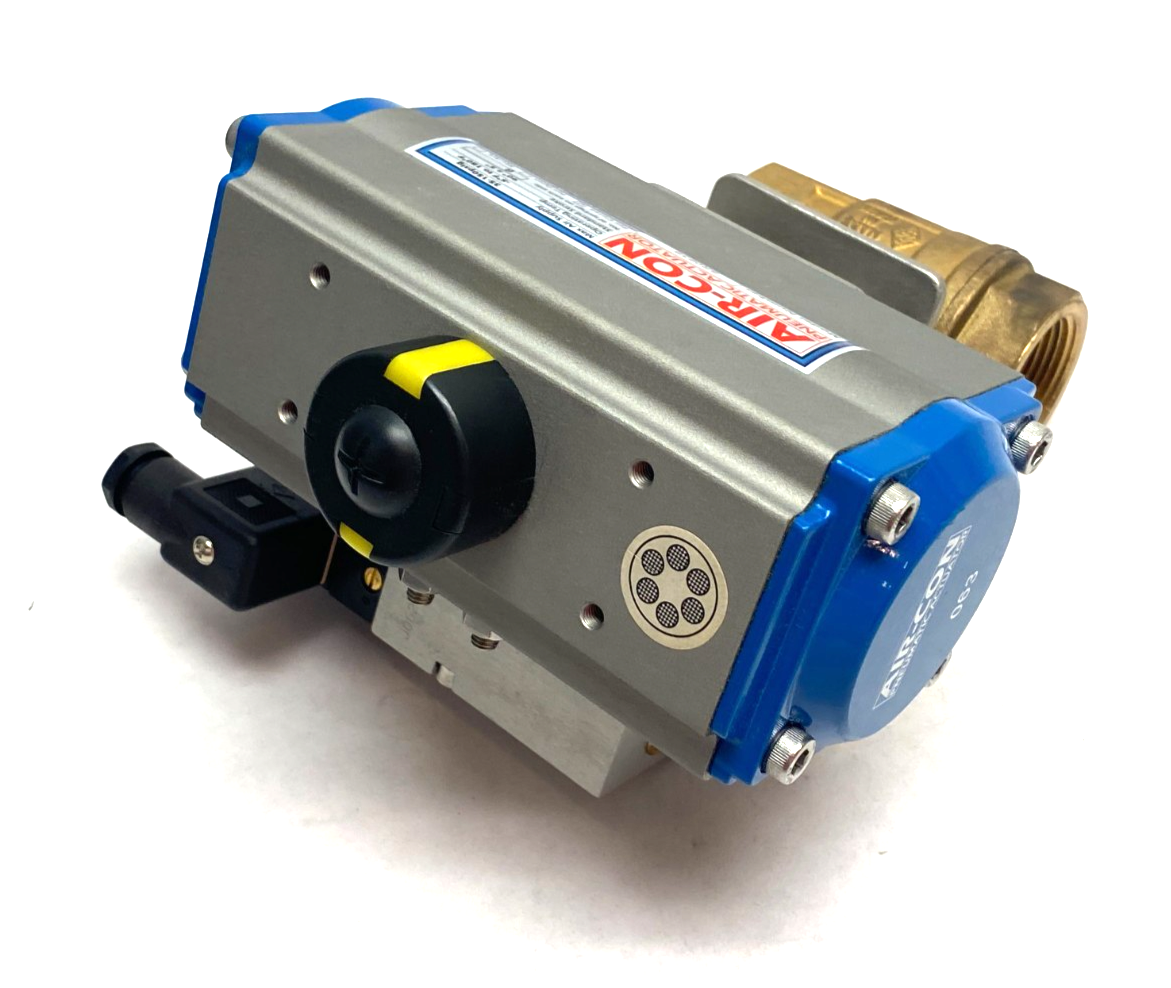 Air-Con SR063B Pneumatic Actuator w/ EX9 03 10 51337 001 Brass Ball Valve - Maverick Industrial Sales