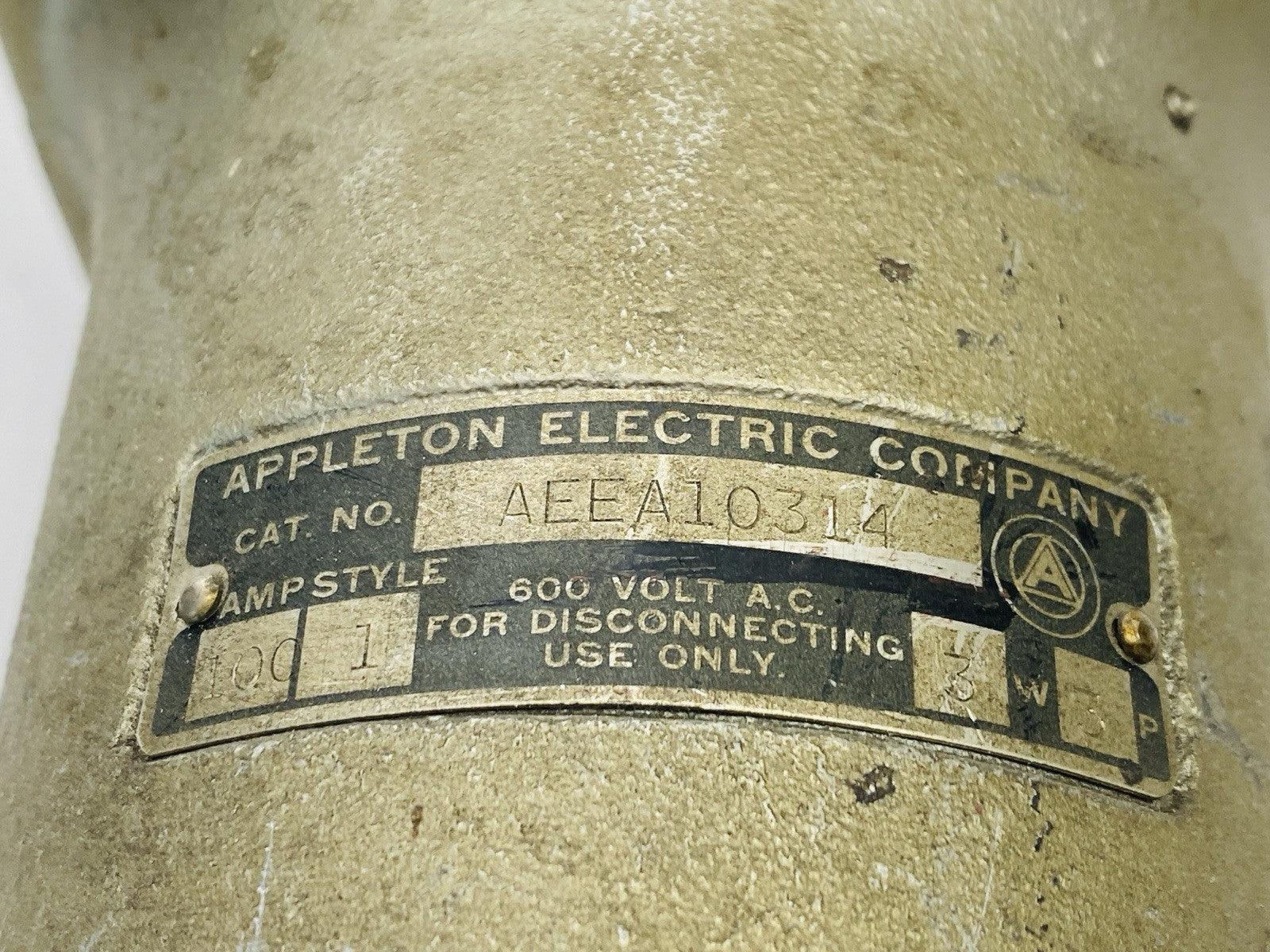 Appleton AEEA10314 AE Series Mounting Connector Box 100A 600VAC 3W 3P - Maverick Industrial Sales