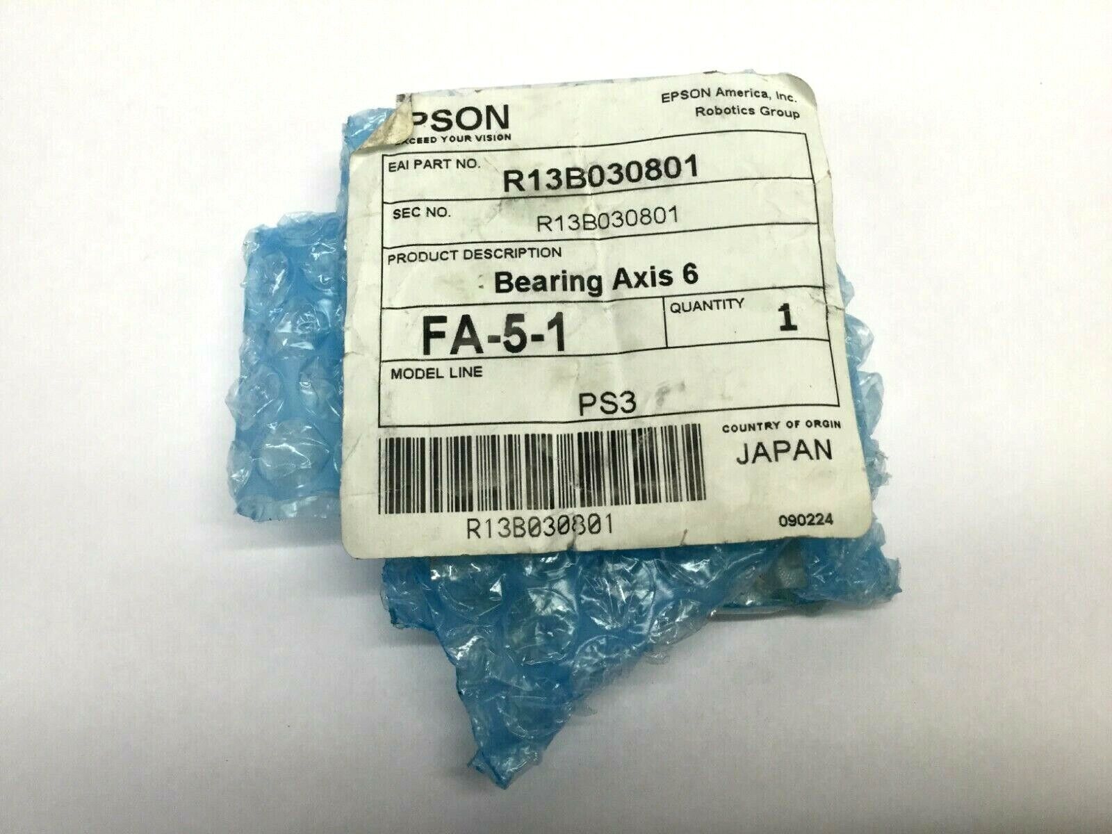 Epson R13B030801 Bearing Axis 6 FA-5-1 PS3 - Maverick Industrial Sales