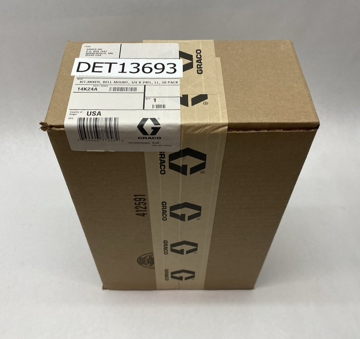 2001992 | Graco Kit, Mixer, Bell Mount, 1/4 X 24 El, 50 Pk UPC: 76994677256 - New - Maverick Industrial Sales