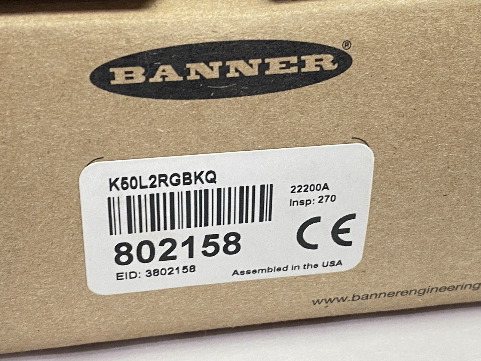 K50L2RGBKQ | Banner Pro Series 50mm Programmable Multicolor Indicator 802158 - New – Open box - Maverick Industrial Sales
