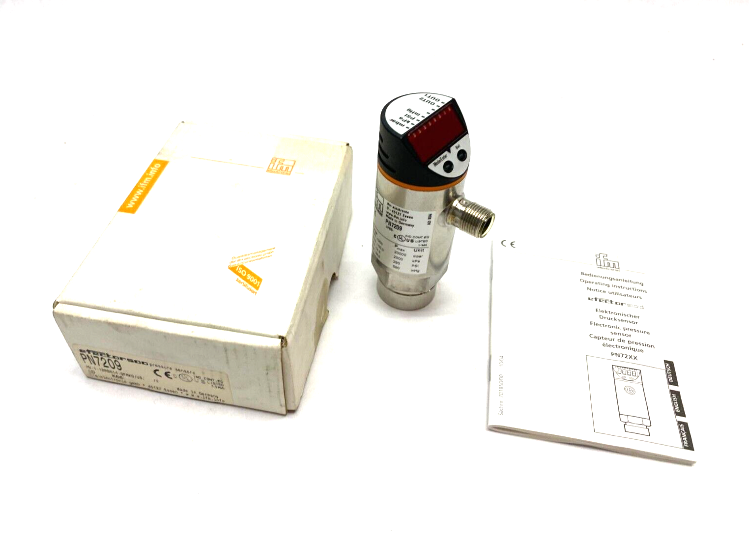 Ifm PN7209 Efector 500 Digital Pressure Sensor PN-1-1BRBN14-QFRKG/US/ / - Maverick Industrial Sales