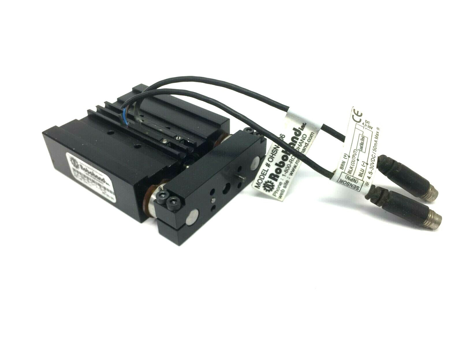 Robohand DLK-08-B-C-1.5-D Pneumatic Slide w/ OHSN-006 Sensors - Maverick Industrial Sales