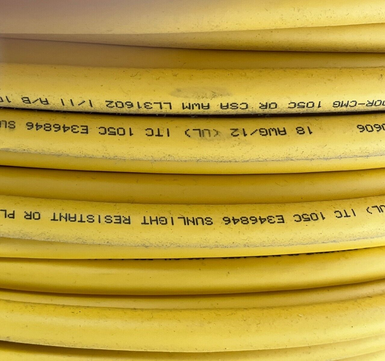 Turck RF50606 Cable 12X18 AWG Yellow PVC 600V CSA AWM I/II A/B 105C 100 FT - Maverick Industrial Sales