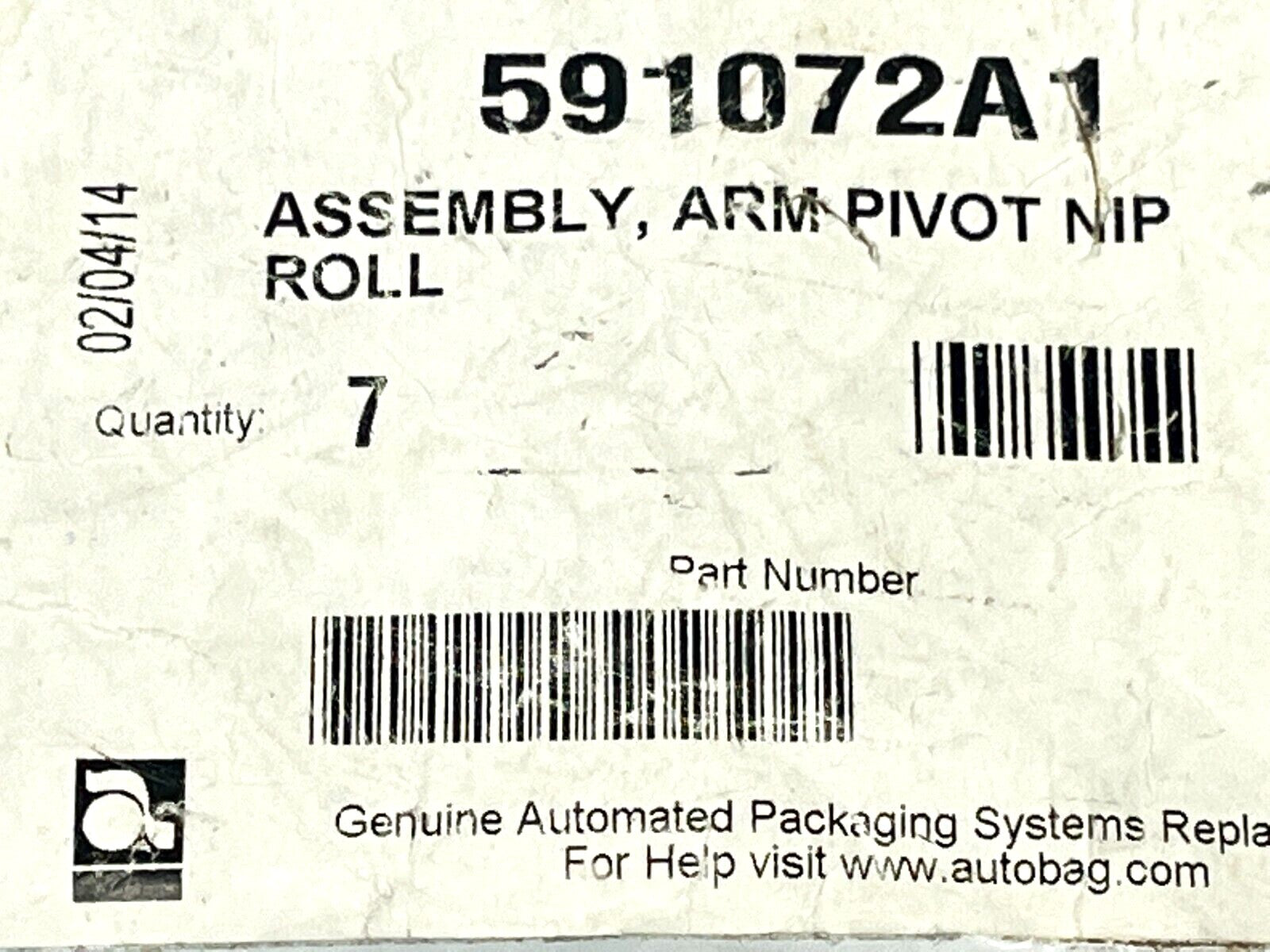 Automated Packaging Systems 591072A1 Arm Pivot Assembly NIP Roll PKG OF 7 - Maverick Industrial Sales