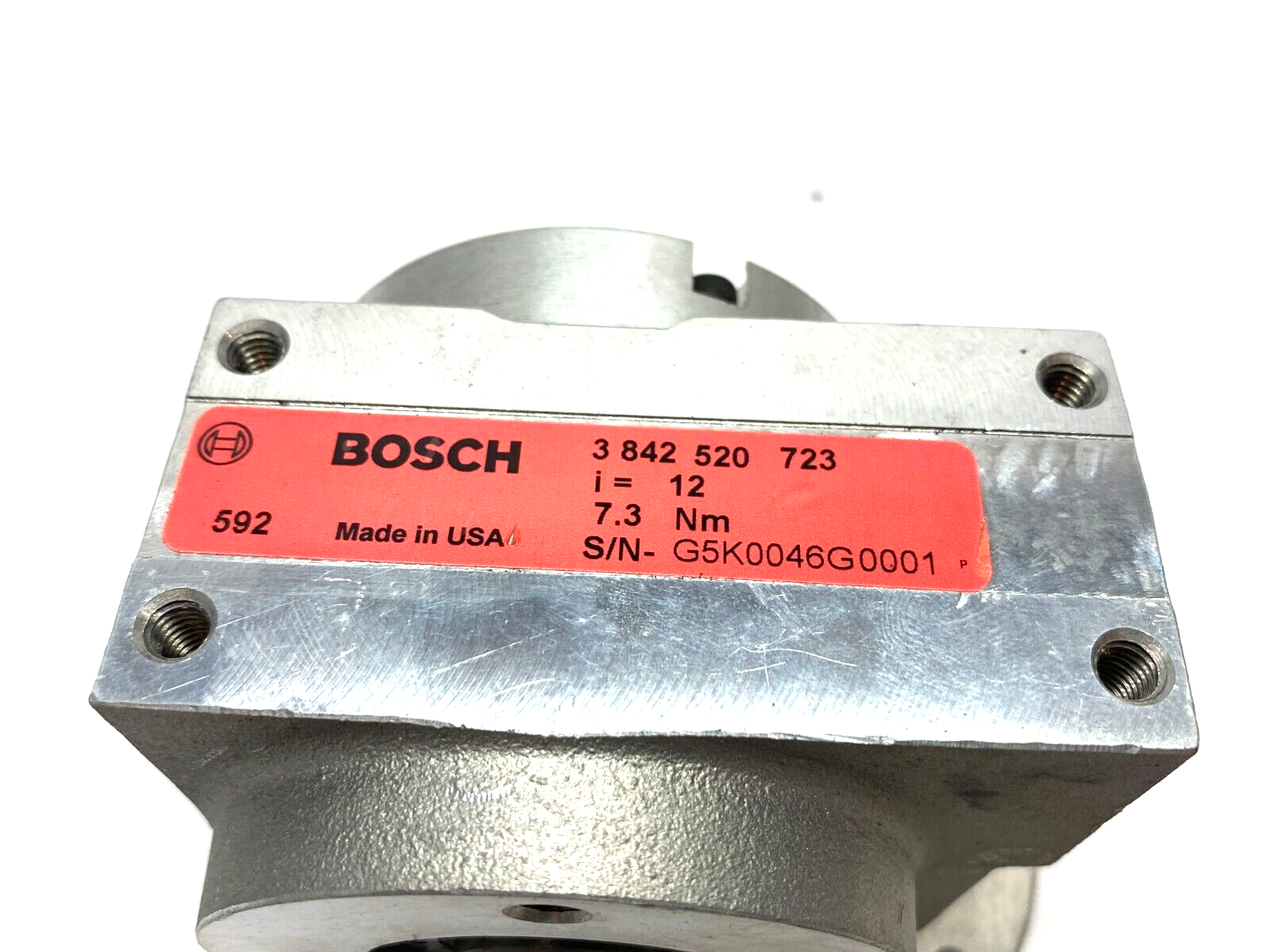 3842520723 | Bosch Rexroth Right Angle Slip-On Gear Unit i=12, 7.3Nm - New – Open box - Maverick Industrial Sales