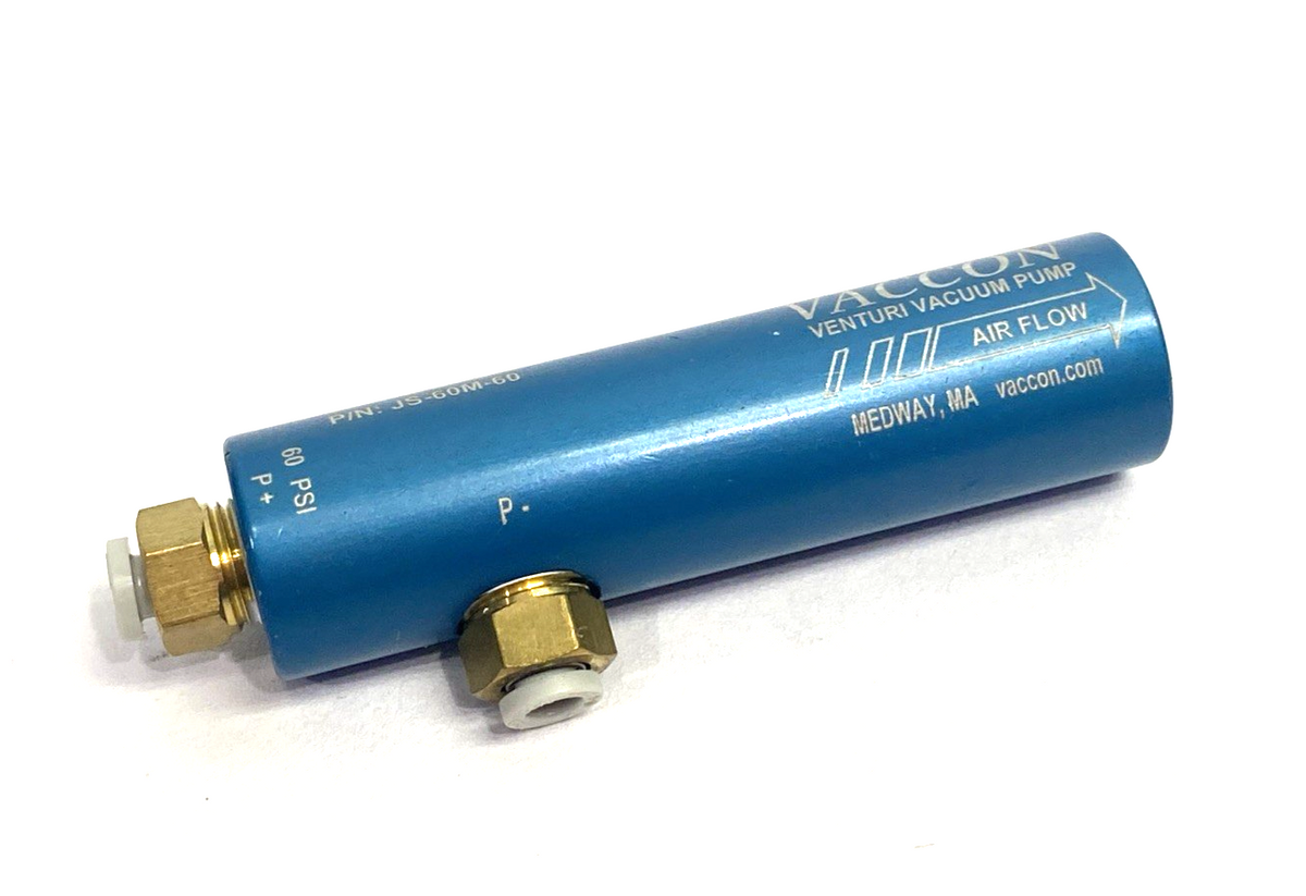 IMI Bimba Vaccon JS-60M-60 Venturi Vacuum Pump / Generator, Inline 60psi - Maverick Industrial Sales