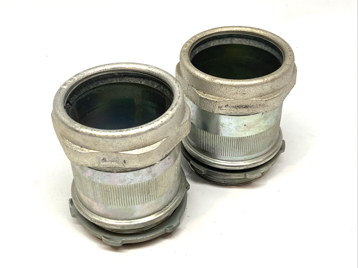 Conduit Compression Connector EMT 2" Diameter, 3-1/4" Length LOT OF 2 - Maverick Industrial Sales