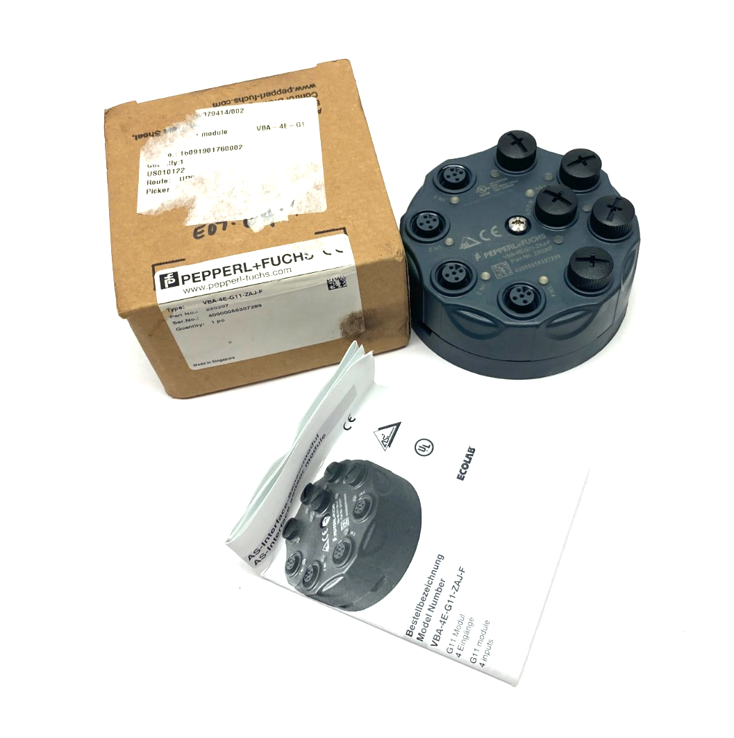Pepperl+Fuchs VBA-4E-G11-ZAJ-F Interface Sensor/Actuator Module 220207 - Maverick Industrial Sales