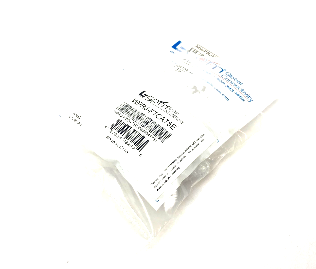 L-Com WPRJ-FTCAT5E Feed-Through Ethernet Coupler IP76 RJ45 - Maverick Industrial Sales