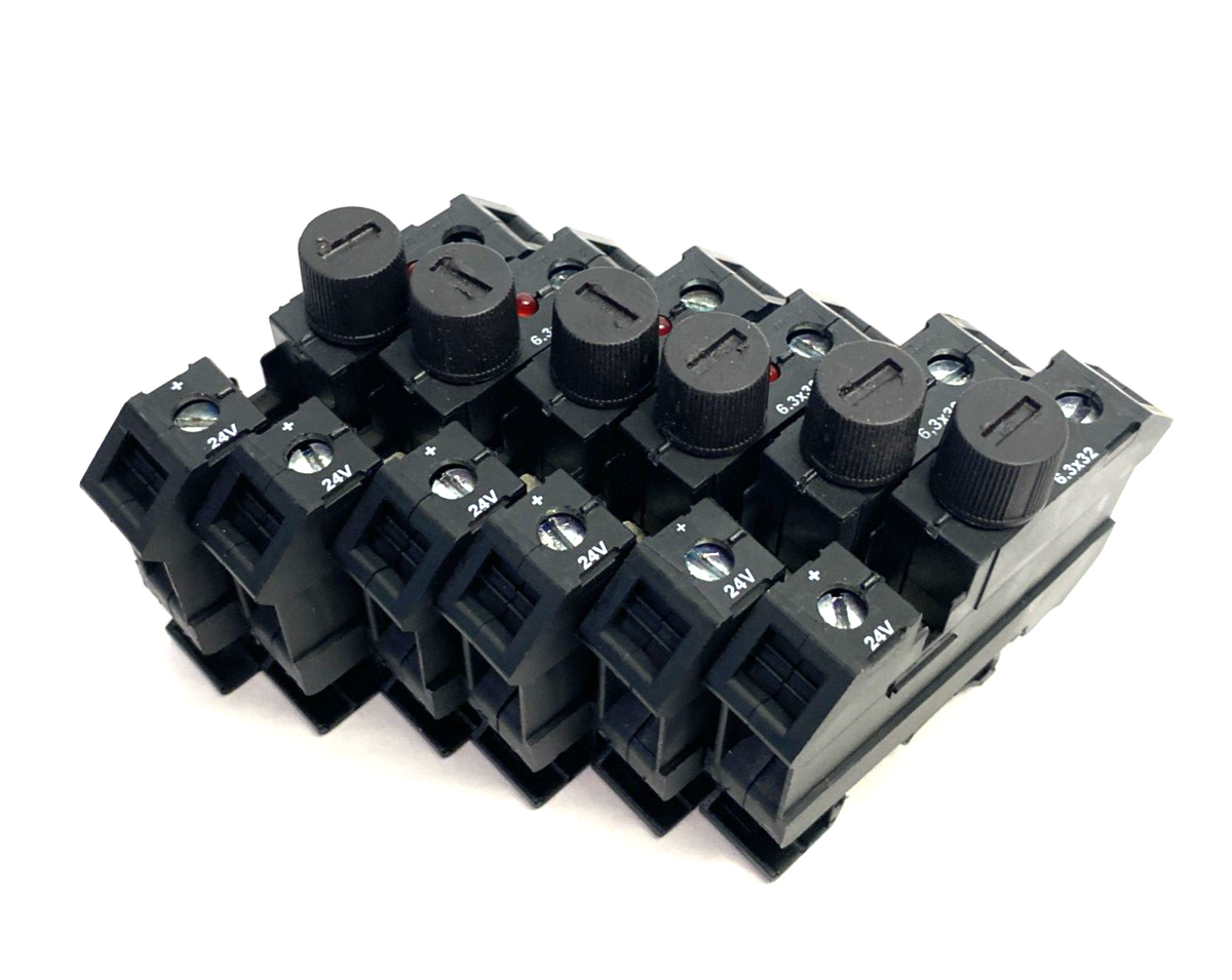 Phoenix Contact UK 10-DREHSILED 24 (6,3x32) Fuse Terminal Block 3005646 LOT OF 6 - Maverick Industrial Sales