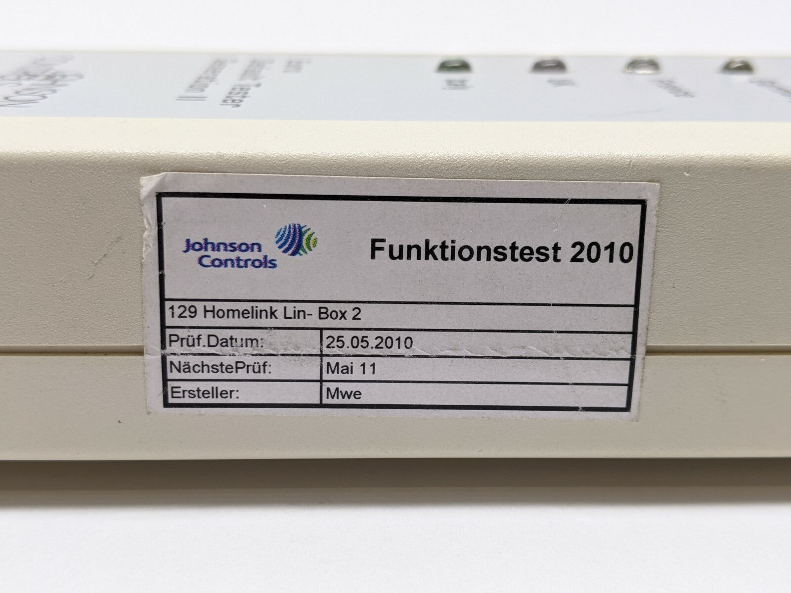 Johnson Controls Euro Default Tester Generation II Funktionstest 2010 - Maverick Industrial Sales