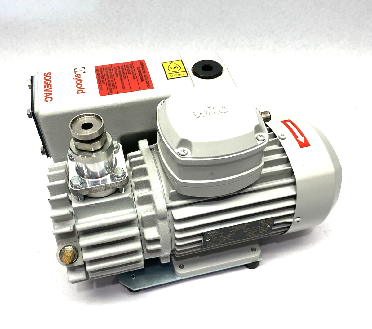 SV16B | Leybold SOGEVAC Rotary Vane Vacuum Pump, Scheugenpflug SP0225444 - New – Open box - Maverick Industrial Sales