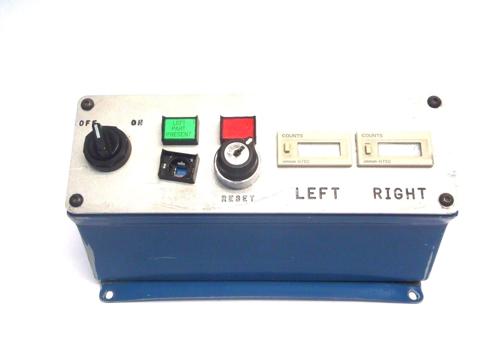Hoffman E-4PBA 4 Pushbutton Enclosure Assembly Station w/ 2 Omron H7EC/ Switches - Maverick Industrial Sales
