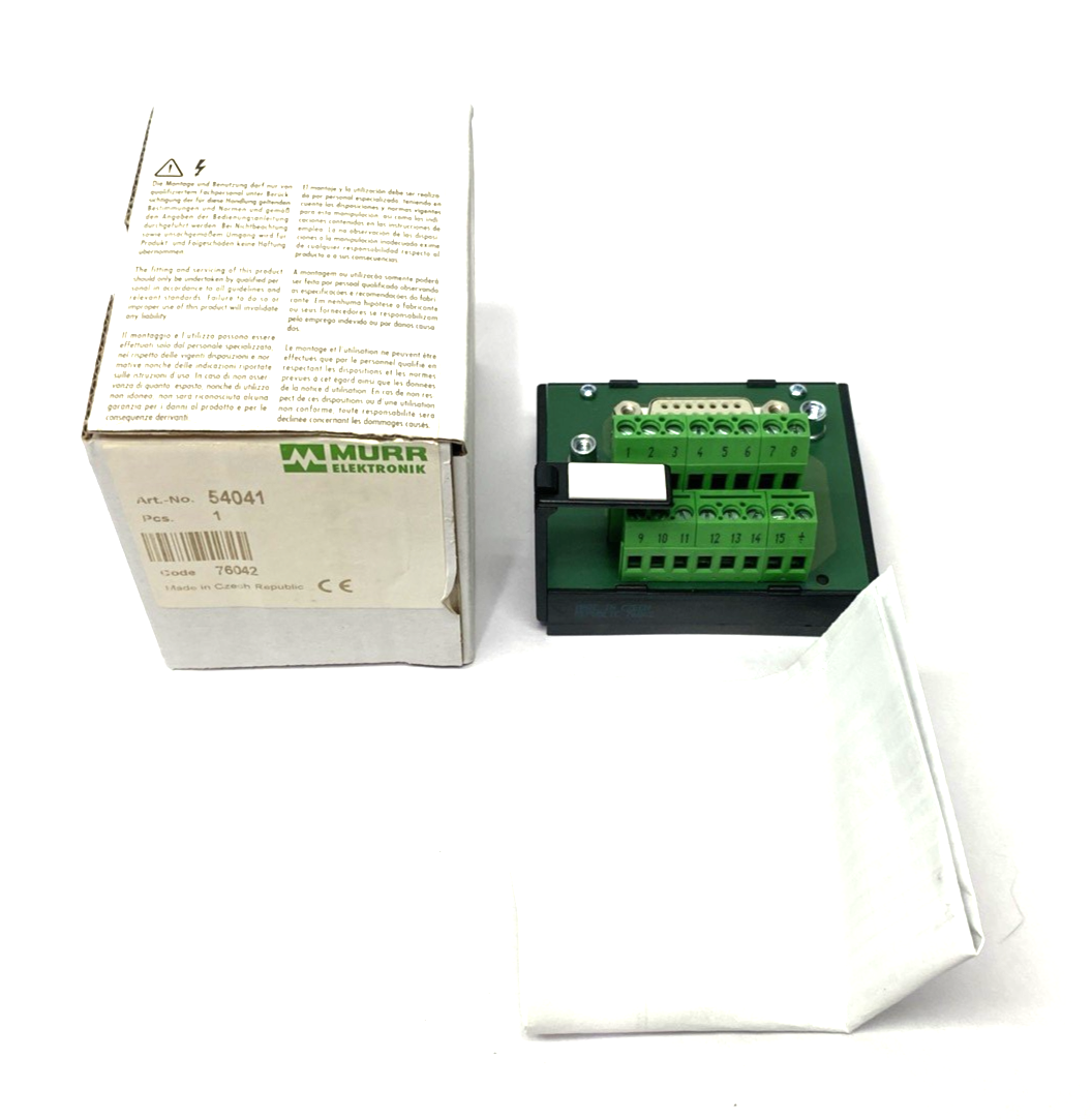 Murrelektronik 54041 Interface Terminal Mod SV-SUB D 15 .-KL FOR SIGNAL TRANSFER - Maverick Industrial Sales