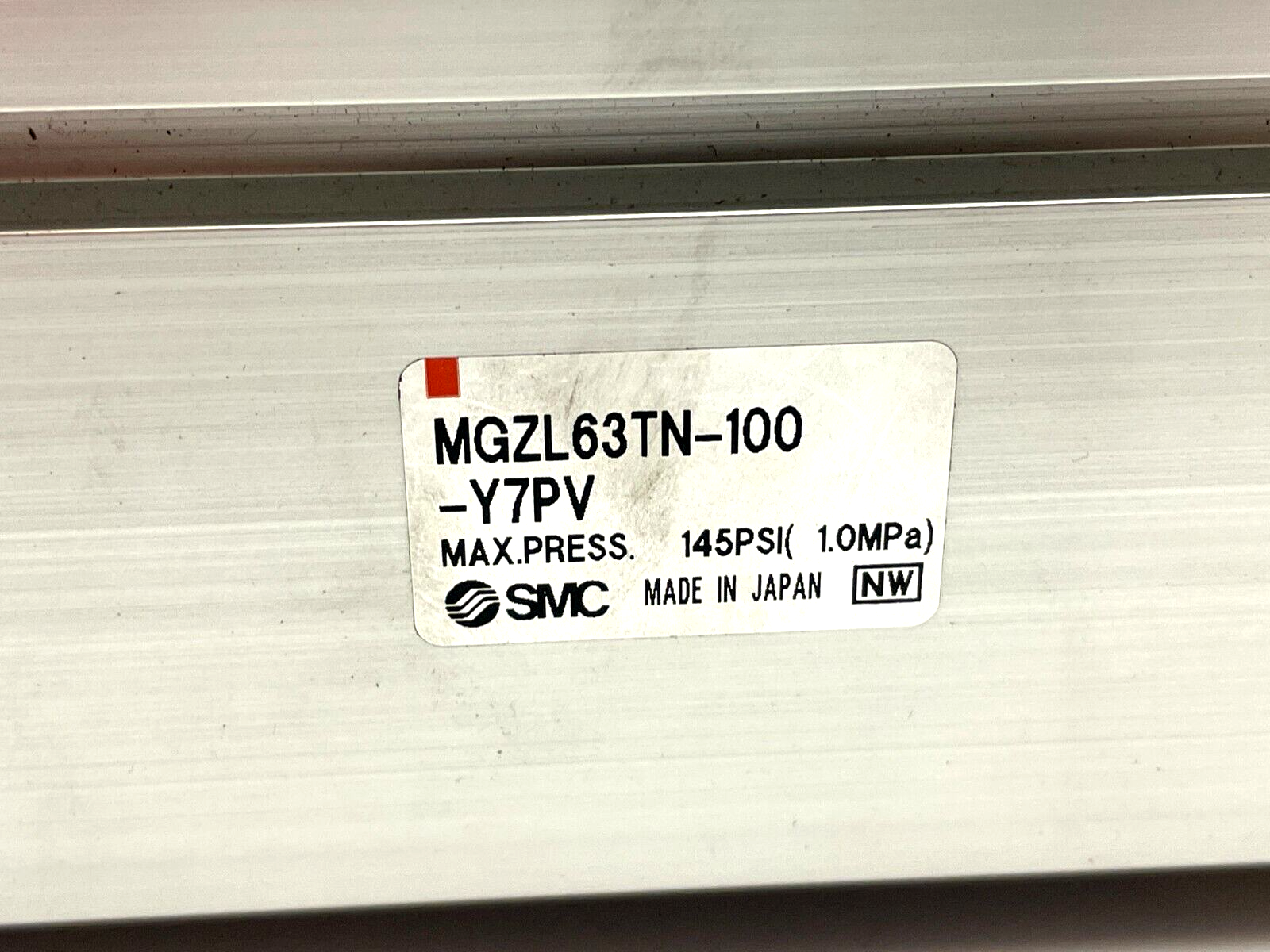 SMC MGZL63TN-100-Y7PV Non-rotating Double Power Pneumatic Cylinder w/ Mounts - Maverick Industrial Sales