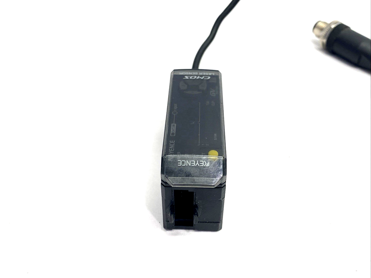 GV-21P | Keyence Digital CMOS Laser Sensor Amplifier Main Unit, PNP, M12 4-Pin 1ft - Used - Maverick Industrial Sales
