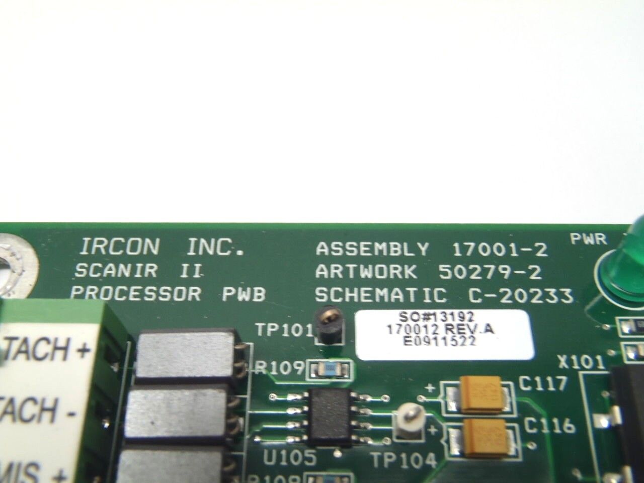 IRCON ScanIR II 17001-2 Rev A PC Board Assembly SCANIR II Processor - Maverick Industrial Sales