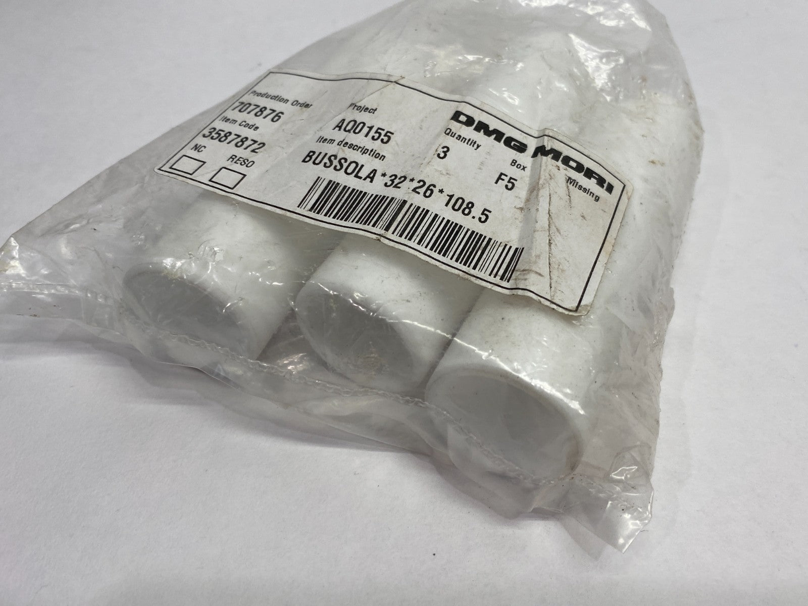 3587872 | DMG Mori Plastic Tube 32x26x108.5 PKG OF 3 - New - Maverick Industrial Sales
