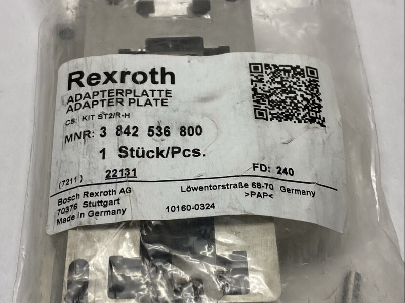 Bosch Rexroth 3842536800 Adapter Plate Kit ST2/R-H - Maverick Industrial Sales