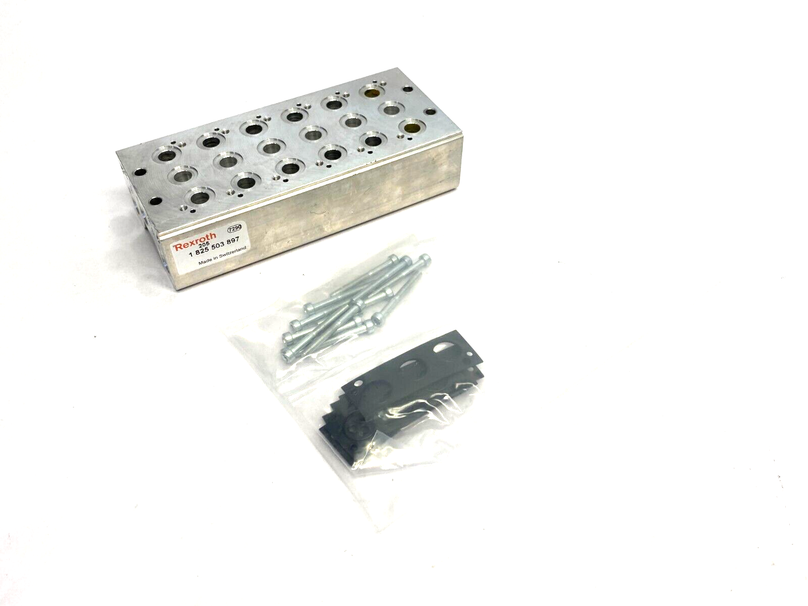 Bosch Rexroth 1825503897 Pneumatic Manifold Assembly Plate 6-Station - Maverick Industrial Sales