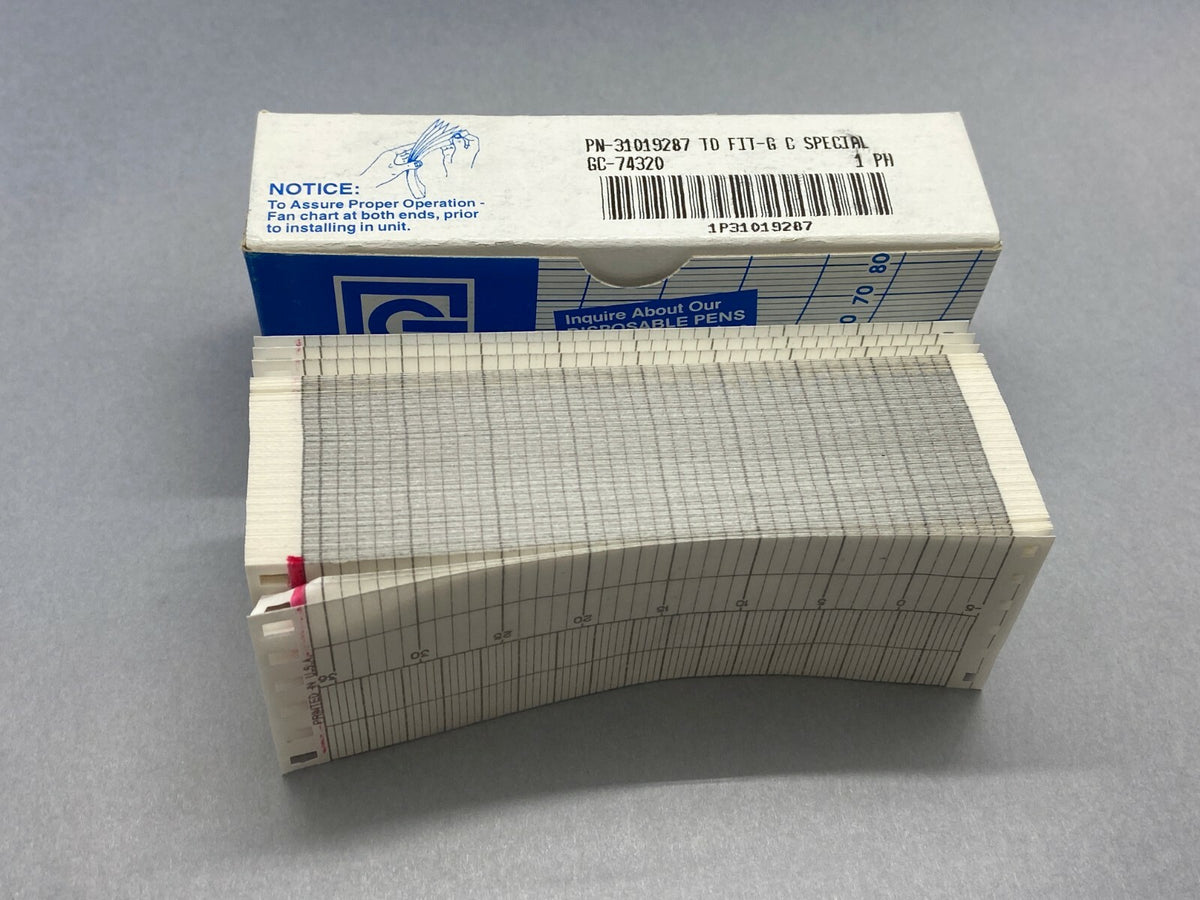 GC-74320 | Graphic Controls Fanfold Strip Chart Paper -3 to 36 Range 31019287 - New - Maverick Industrial Sales