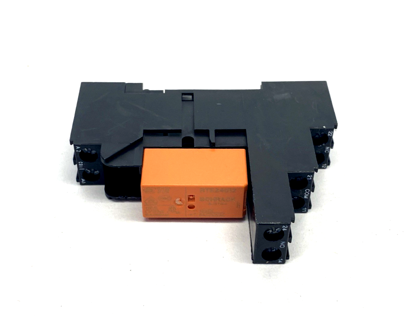 TE Schrack RTE24012 Relay 8A 12VDC, RT78726 Socket/Base LOT OF 3 - Maverick Industrial Sales