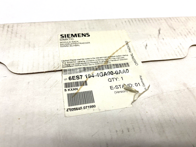 Siemens 6ES7 194-4GA00-0AA0 Simatic DP Module Carrier - Maverick Industrial Sales