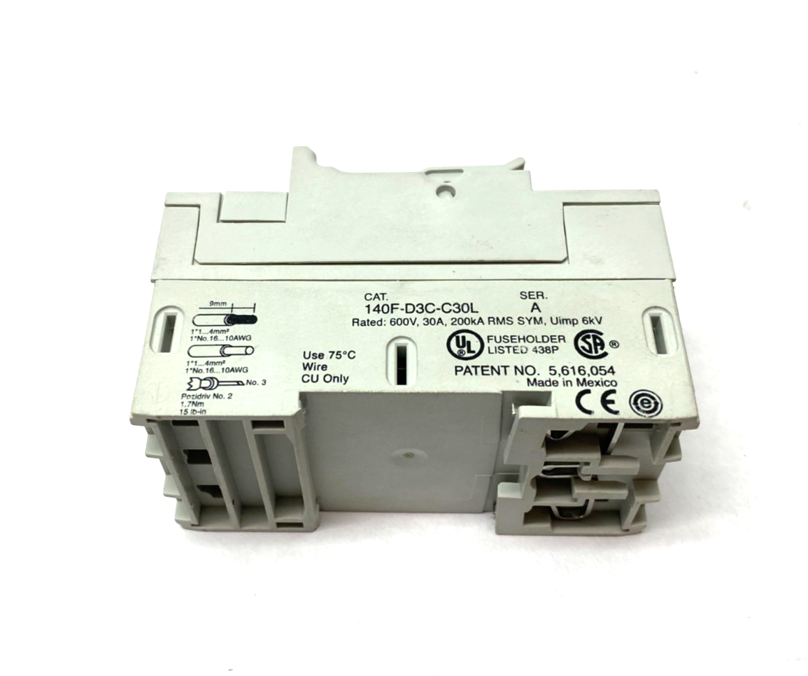 Allen Bradley 140F-D3C-C30L Ser. A Fuse Holder 600V 30A 3-Pole - Maverick Industrial Sales