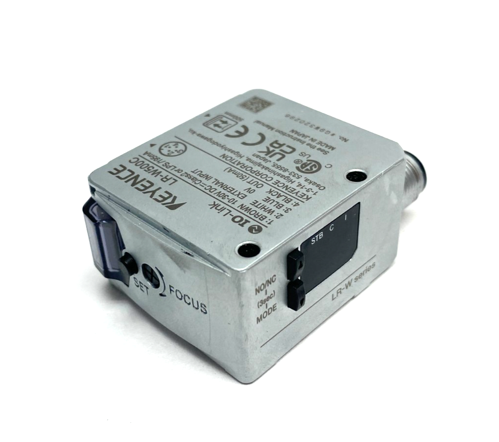 Keyence LR-W500C Full-Spectrum Self-Contained Sensor, M12 4-Pin Connector - Maverick Industrial Sales