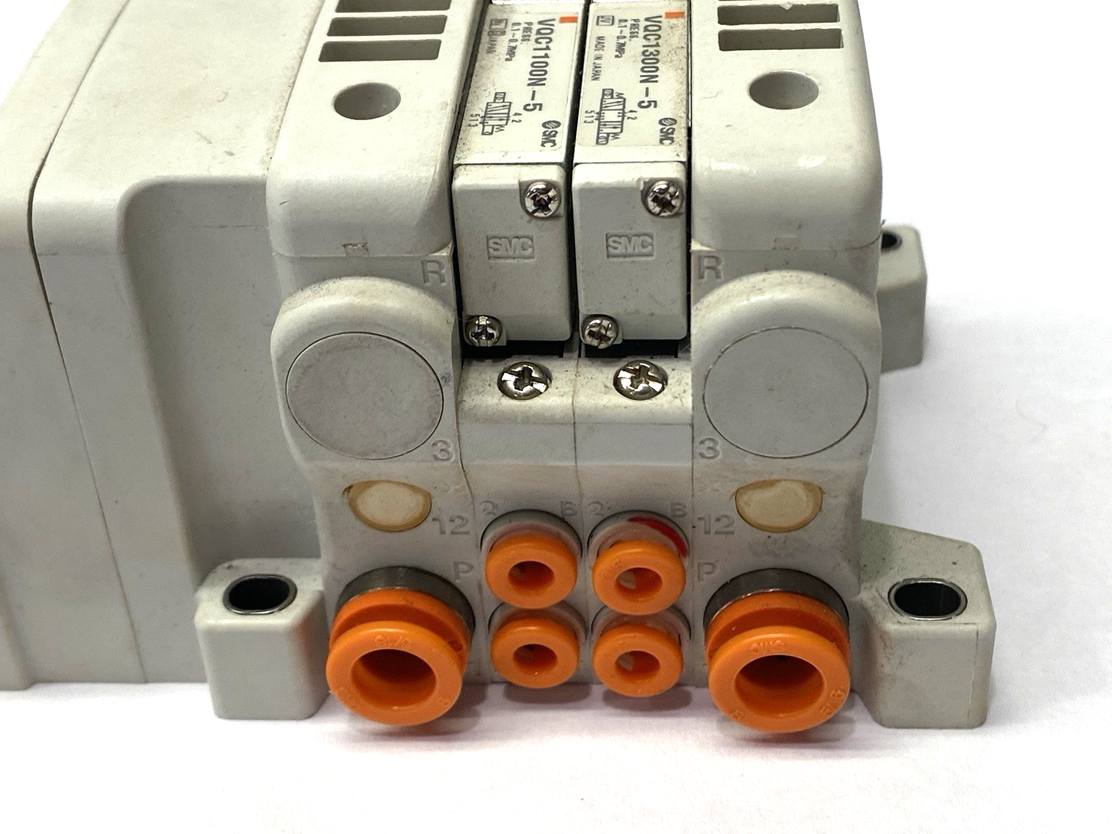 VV5QC11-02N3FD0 | SMC Base Mounted Pneumatic Manifold Assembly - Used - Maverick Industrial Sales