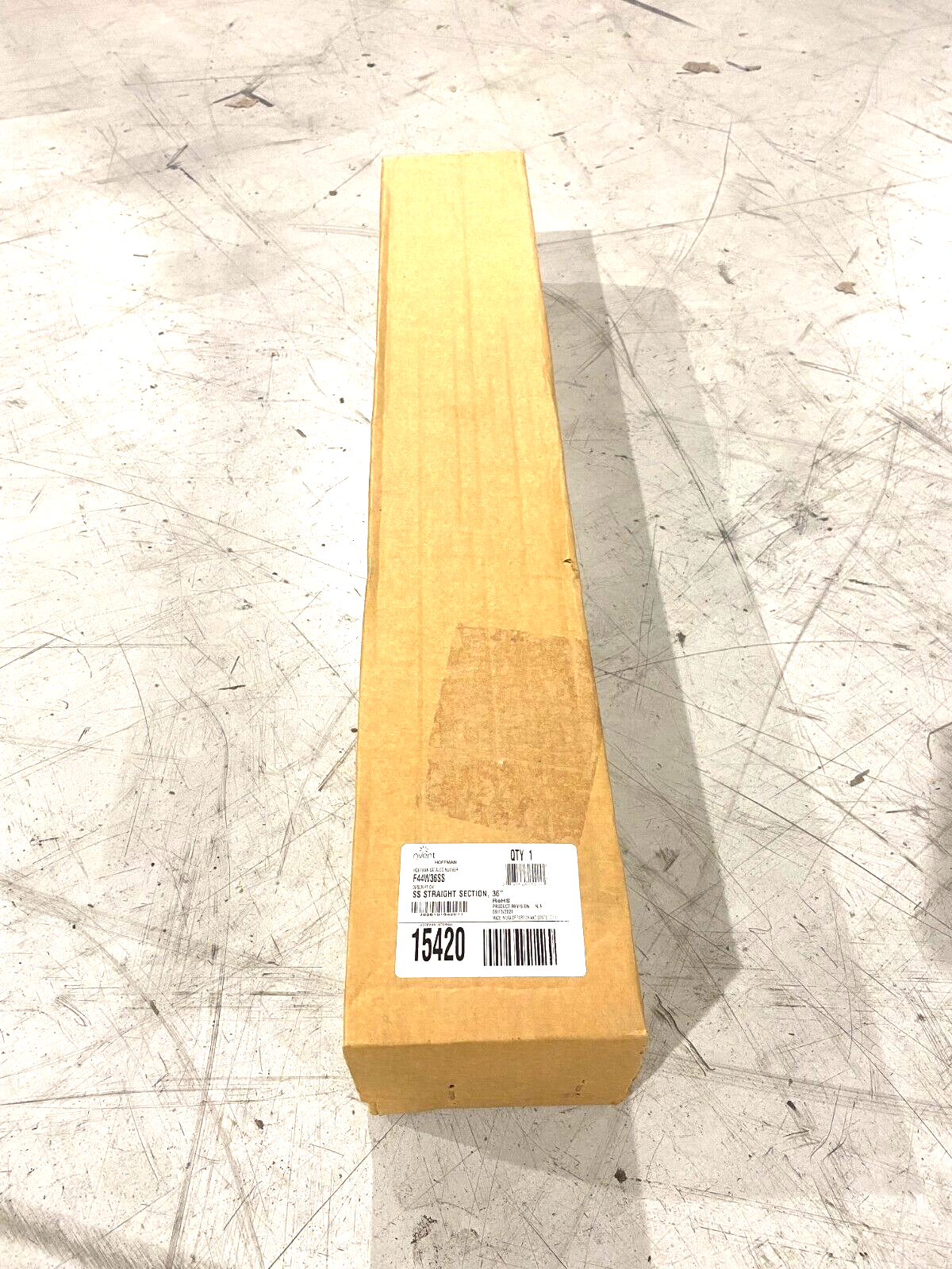Hoffman F44W36SS Feed-Through Wireway Strait Section Stainless Steel 4"x4"x36" - Maverick Industrial Sales