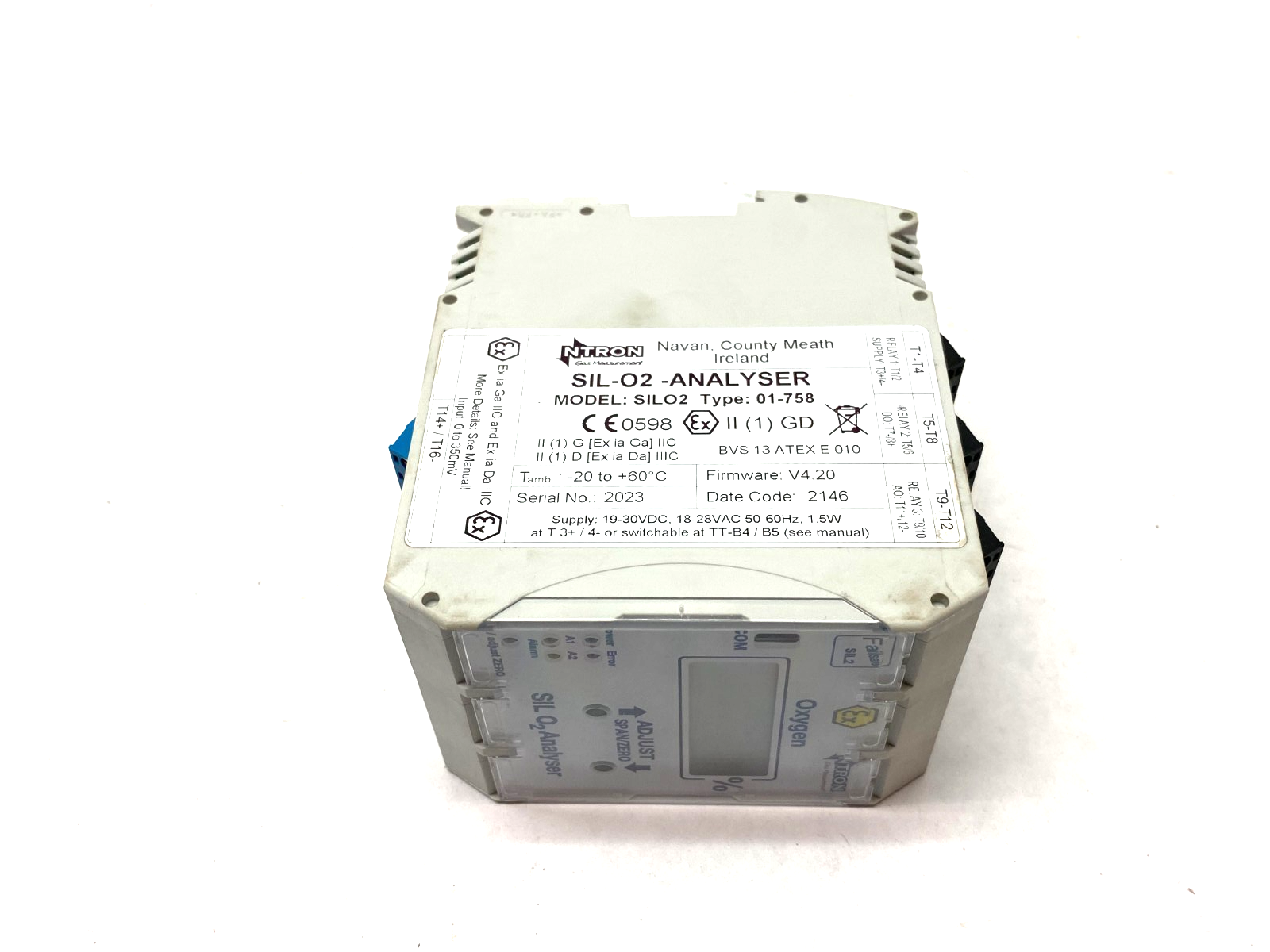 NTron Measurement SIL-O2-ANALYSER Process Gas Analyser Unit SILO2, 01-758 - Maverick Industrial Sales