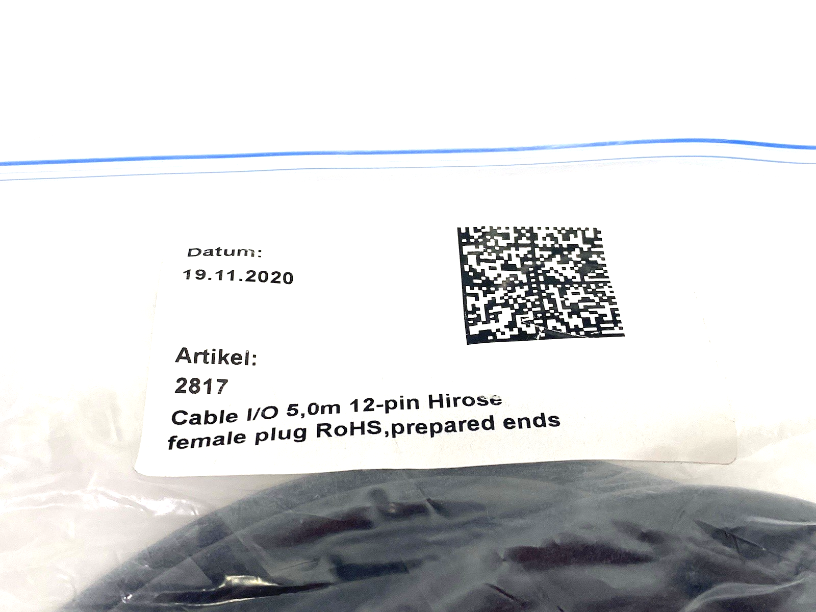 2817 | Allied Vision I/O Cable 12-Pin Hirose Female to Open End 5m Length - New Other - Maverick Industrial Sales