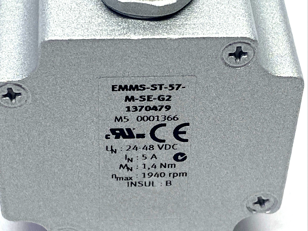 Festo EMMS-ST-57-M-SE-G2 Stepper Motor 1940rpm 48VDC 1370479 - Maverick Industrial Sales