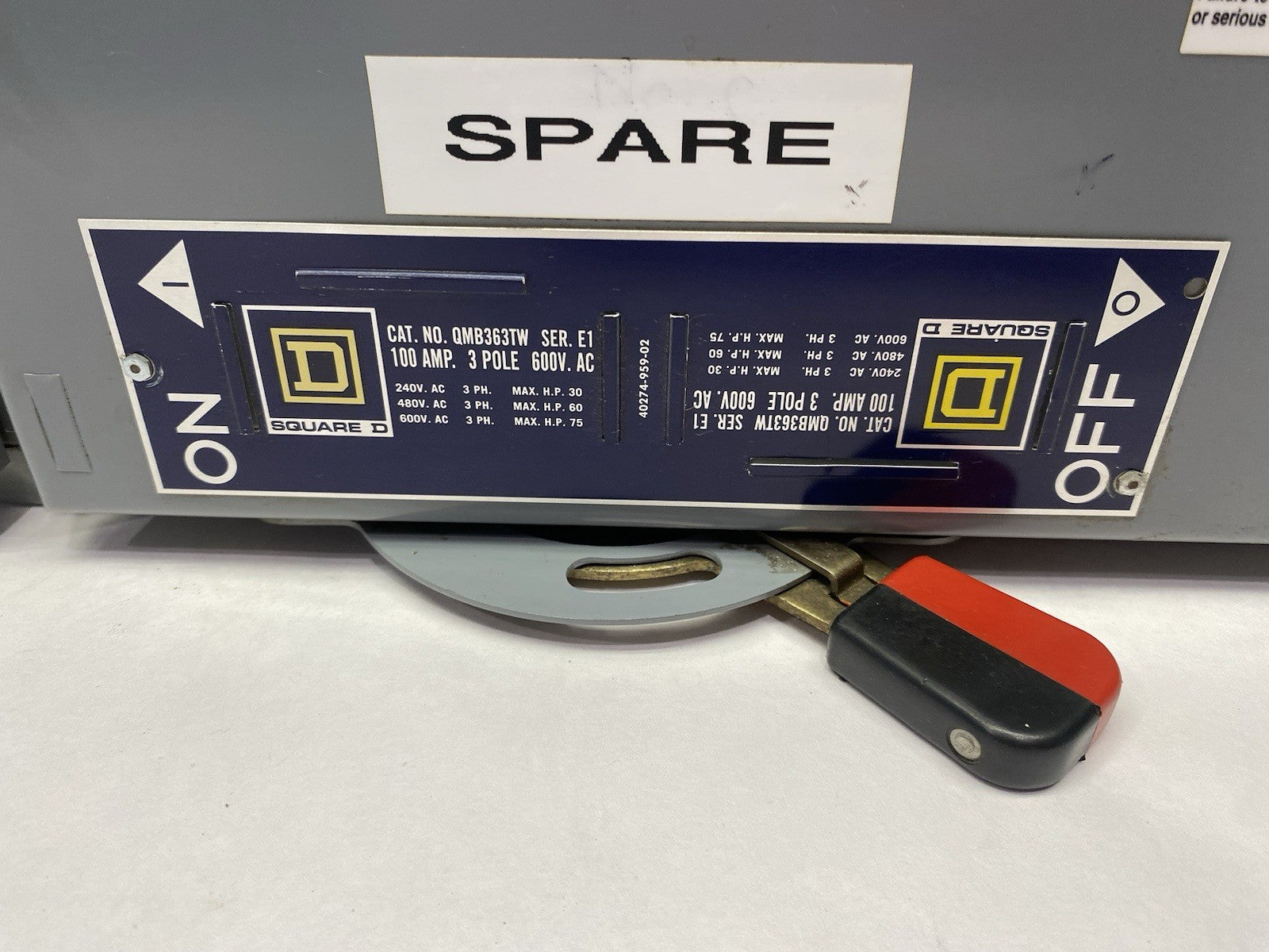 QMB363TW | Square D Ser. E1 Fusible Twin Switch Panelboard Disconnector Unit 100A - Used - Maverick Industrial Sales