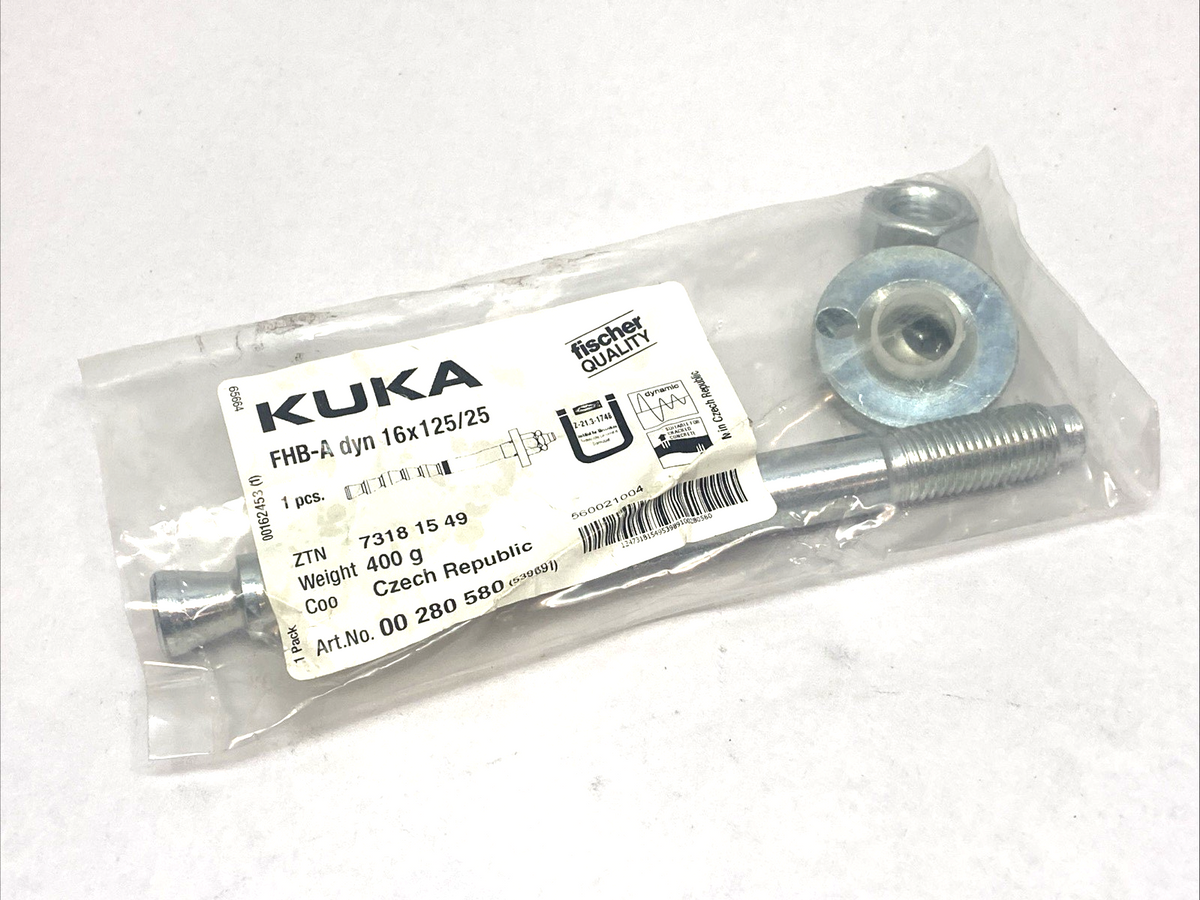 00 280 580 | KUKA FHB-A Dyn 16x125/25 Steel Anchor Kit - New – Open box - Maverick Industrial Sales