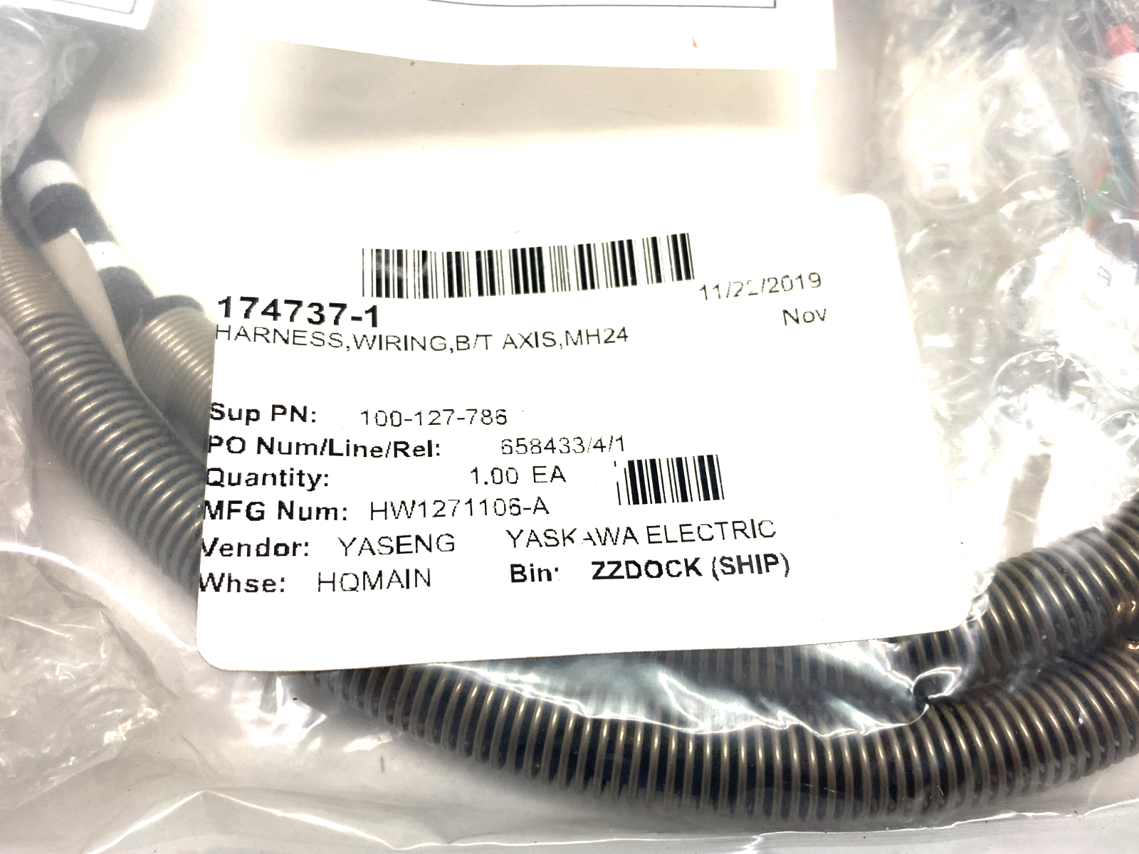 Yaskawa 174737-1 Wiring Harness, B/T Axis HW1271106-A - Maverick Industrial Sales