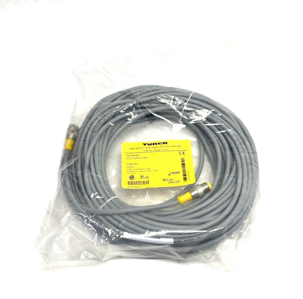 RK 4.5T-20-RS 4.5T/S653 | Turck Eurofast Double Ended Connection Cable U5250-1 - New - Maverick Industrial Sales
