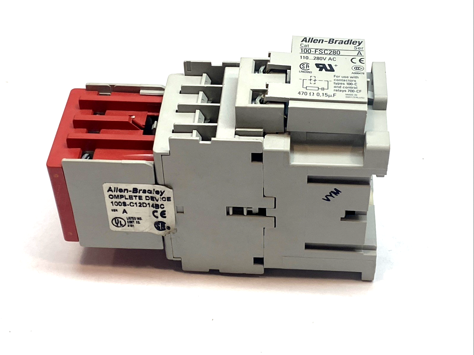 100S-C12D14BC | Allen-Bradley Guardmaster Safety Contactor 12A 120VAC - Used - Maverick Industrial Sales