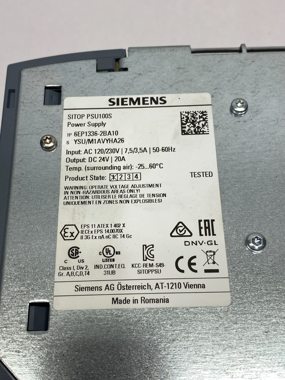 Siemens 6EP1336-2BA10 SITOP PSU100S Stabilized Power Supply - Maverick Industrial Sales