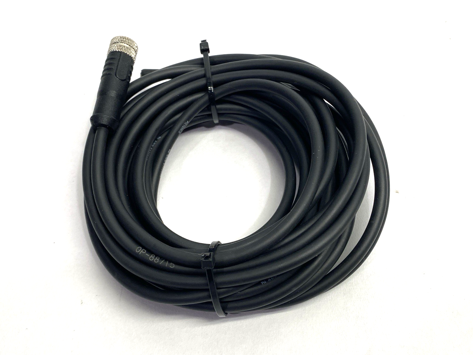OP-88715 | Keyence Single Ended Female Cordset M8 4-Pin CUT TO 4m - Used - Maverick Industrial Sales