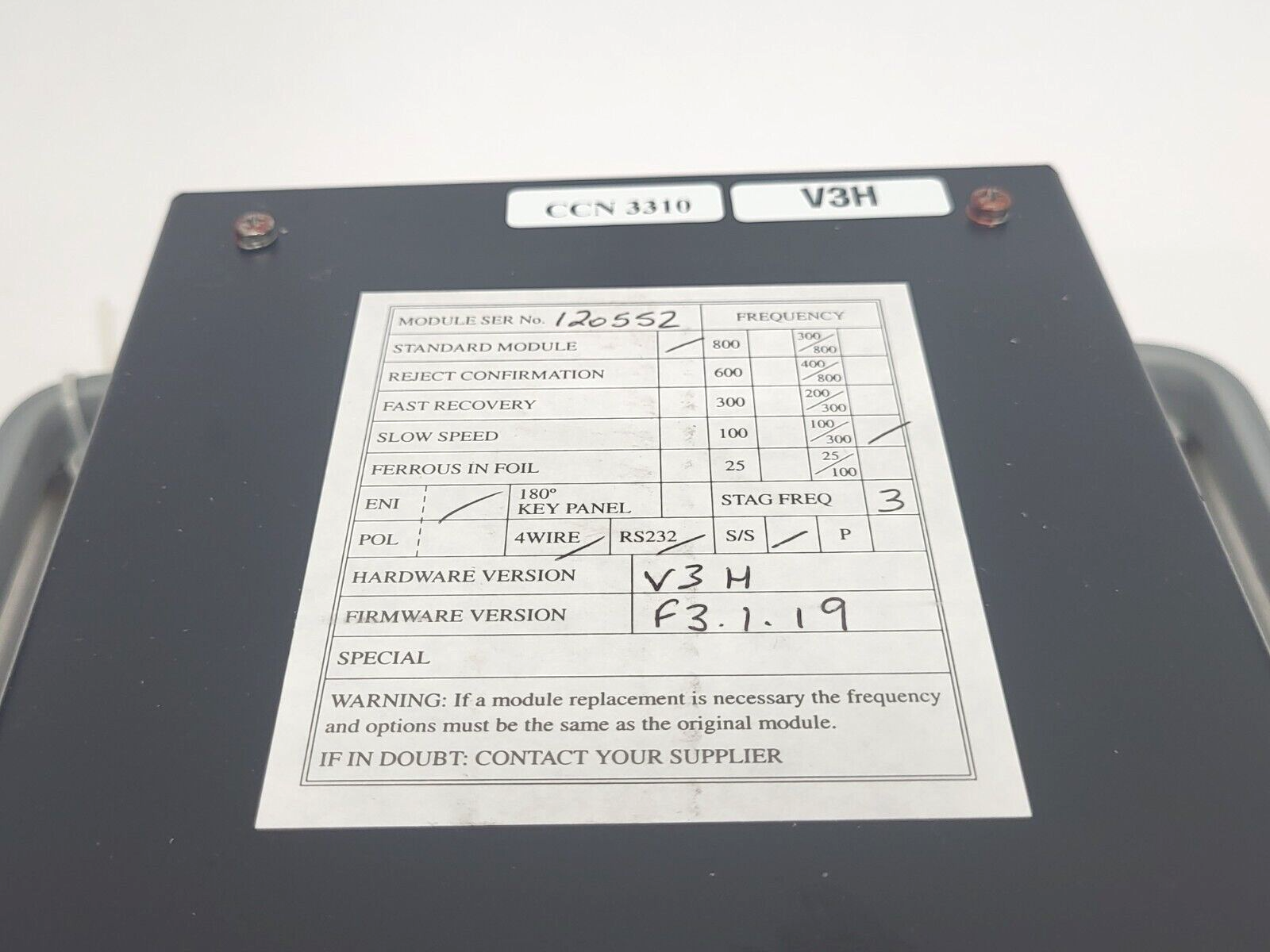 Safeline 120552 Metal Detection - Maverick Industrial Sales