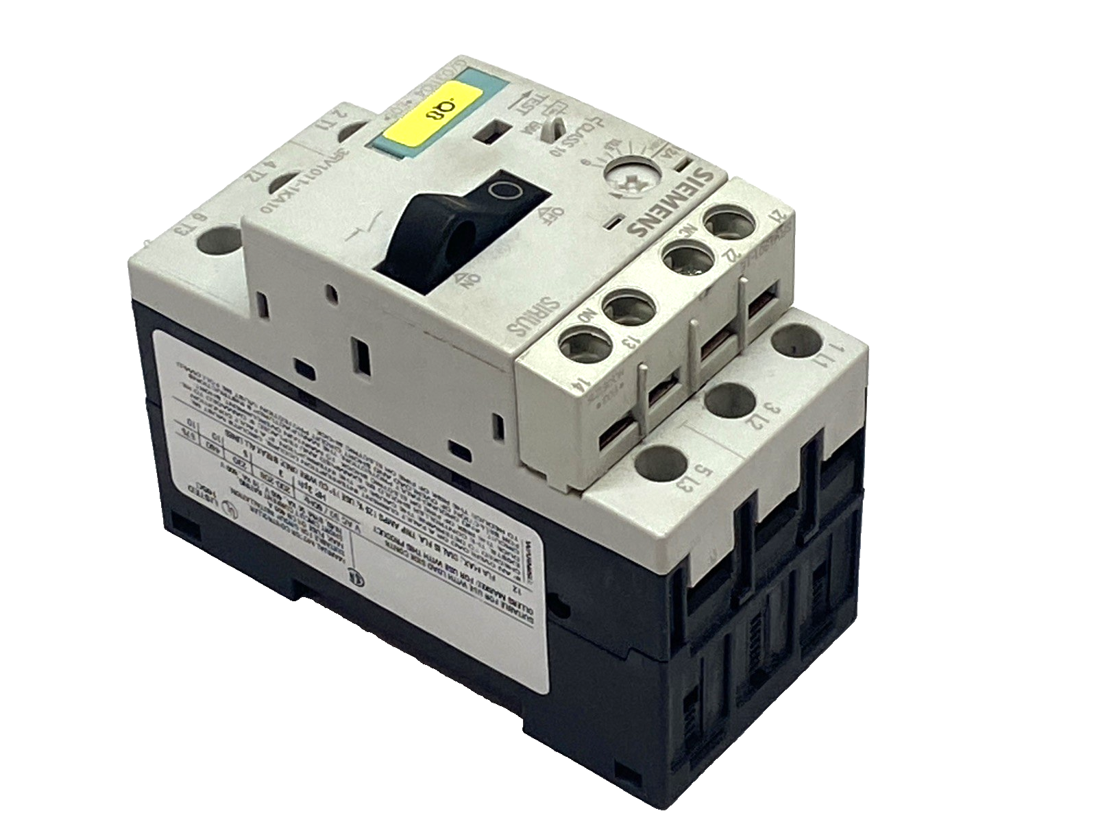 Siemens 3RV1011-1KA10 Motor Protection Breaker 9-12A 3P 690VAC - Maverick Industrial Sales