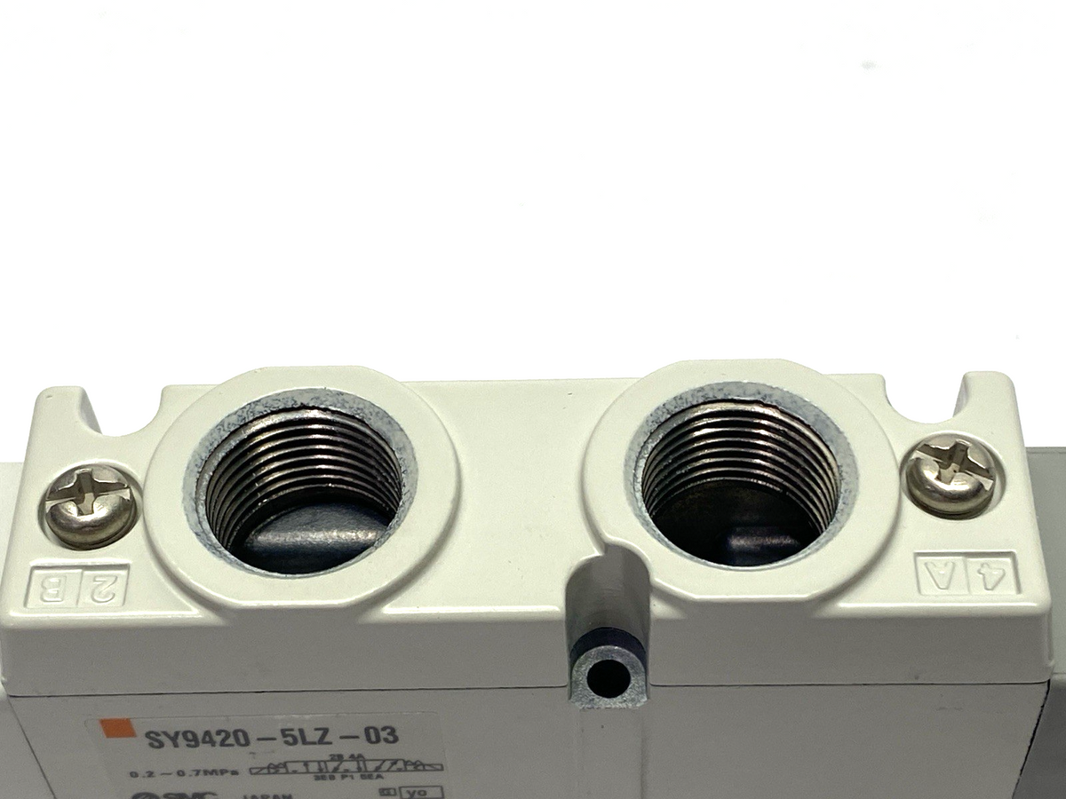 SY9420-5LZ-03 | SMC Pneumatic Solenoid Valve 4/5-Port 3/8" NPT 24VDC - New – Open box - Maverick Industrial Sales