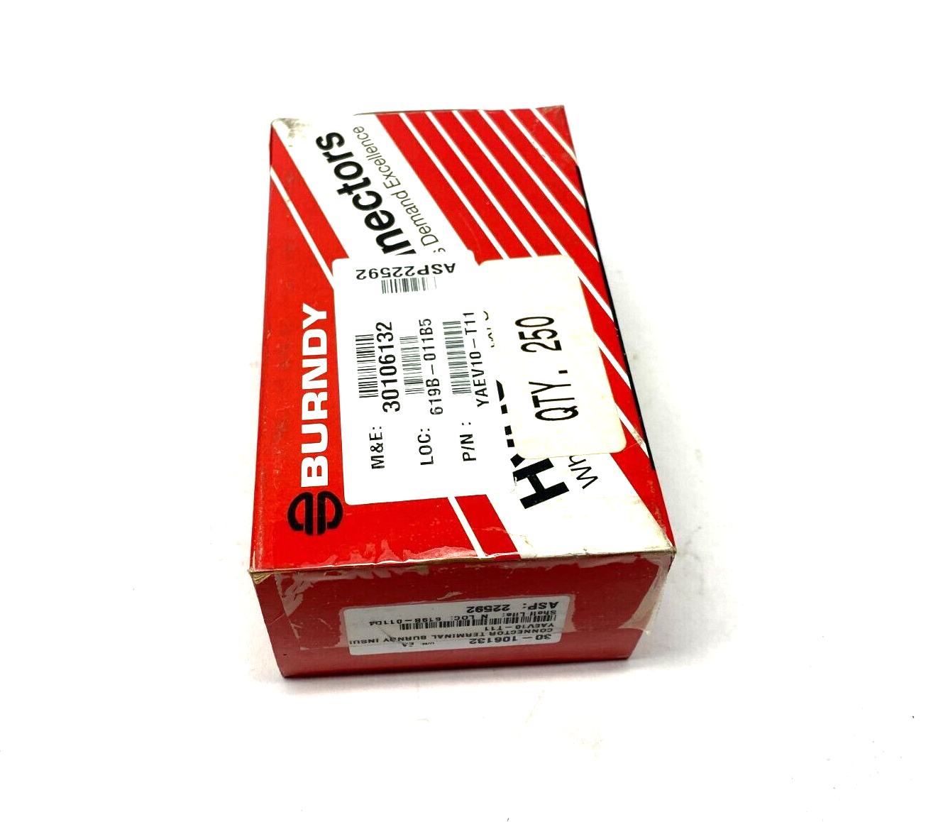 Burndy YAEV10T11BOX Insulug Heavy Duty Nylon Ring Terminal 10-12 BOX OF 250 - Maverick Industrial Sales